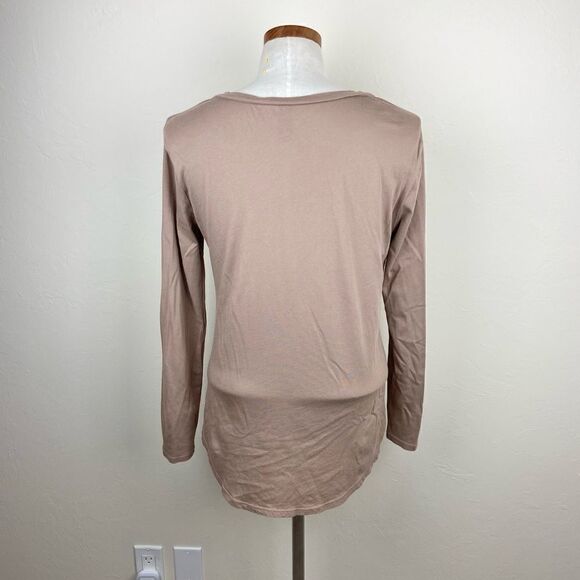 Bobi Jersey Long Sleeve V-Neck Boyfriend Tee - Picture 5 of 6